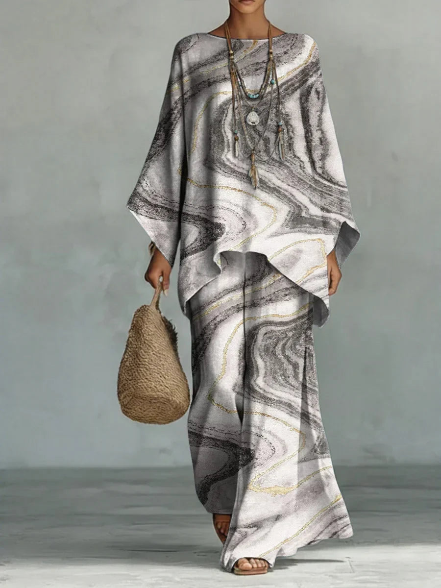 Noemie Set | White Off-Shoulder Knit Set