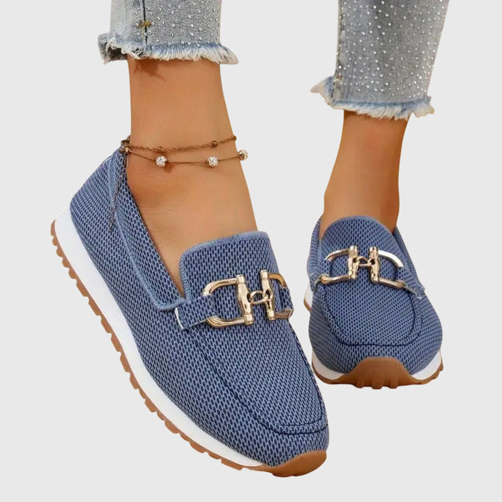 Susie | Gold Cushioned Sneakers — view 3