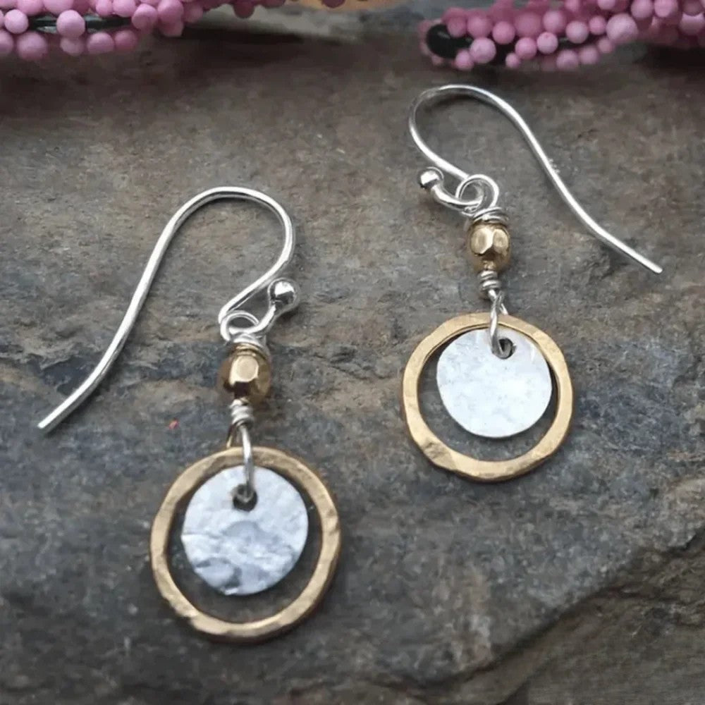 Juniper | Antique Gold-Tone and Silver-Tone Hoop Rings