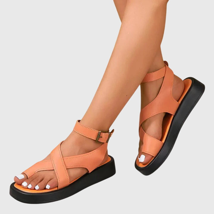 Tess | Black Comfort Block Heel Sandals