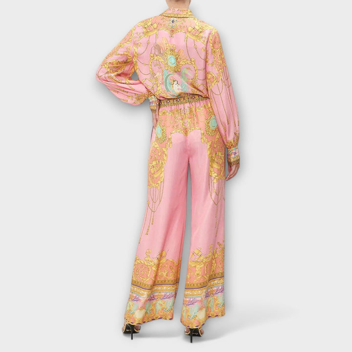 Sage |  Mermaid Relaxed Shirt and Elastic Waist Pants Set