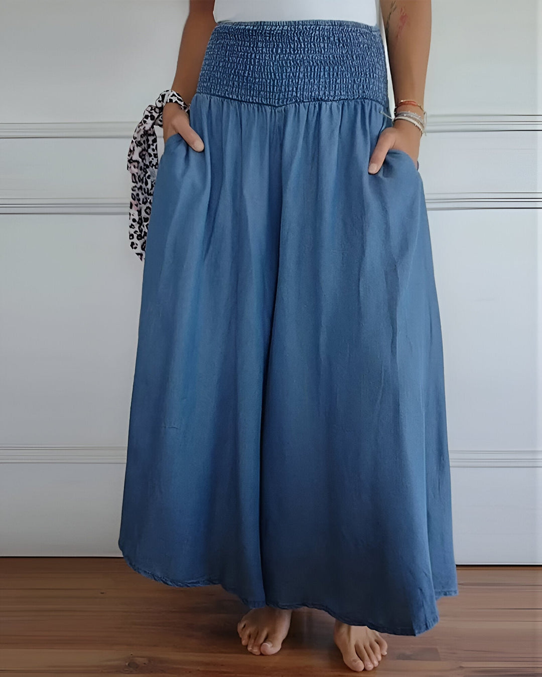 Lorraine | Print Comfortable pants with elastic waist