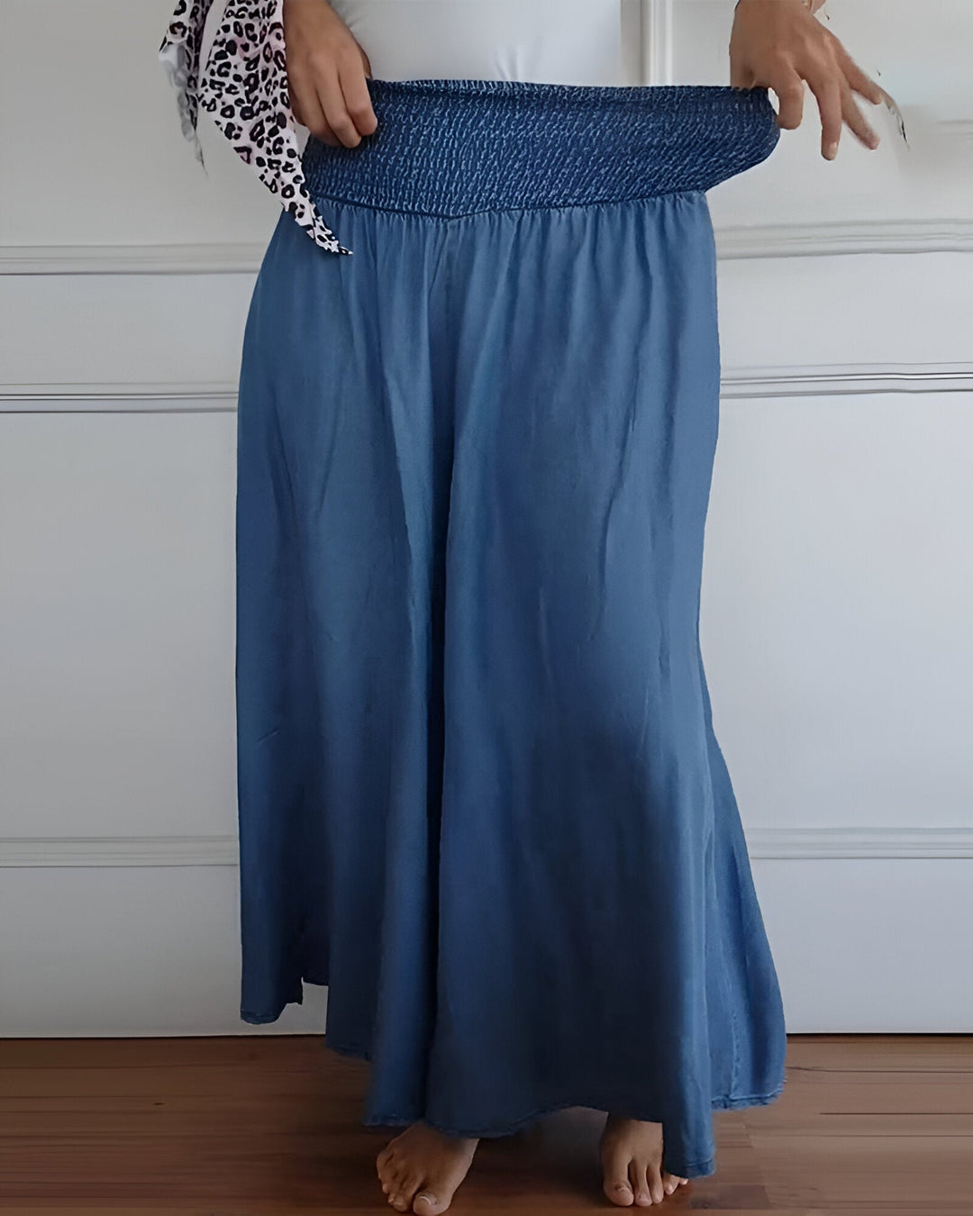 Lorraine | Print Comfortable pants with elastic waist — view 2