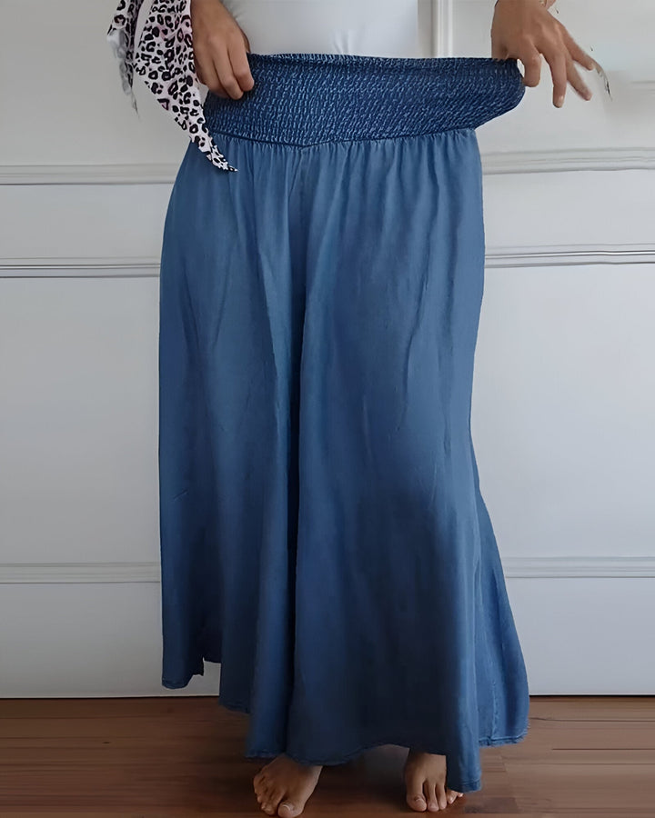 Lorraine | Print Comfortable pants with elastic waist — view 2
