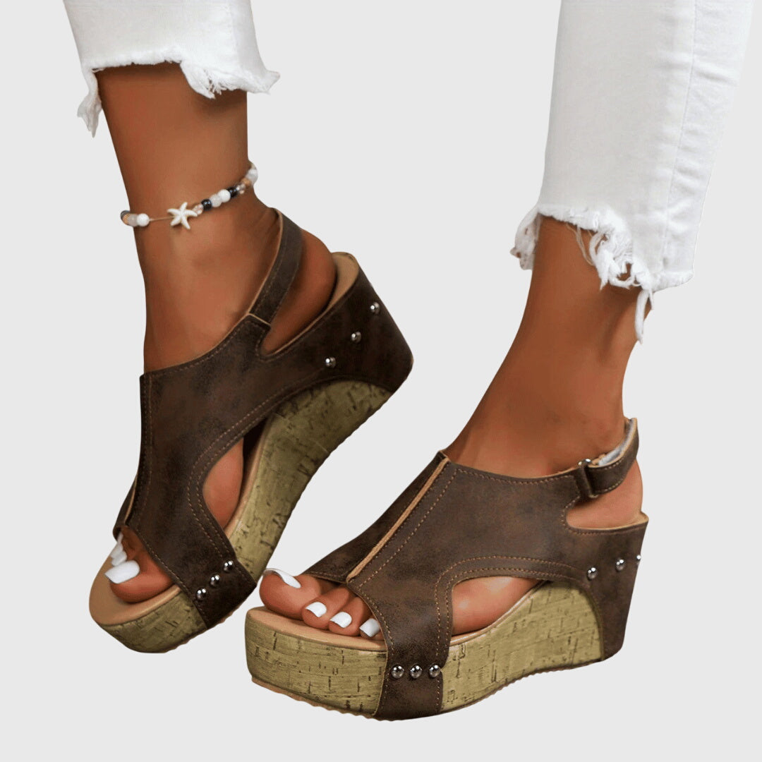 Lydia | Black Comfort Ankle Strap Sandals — view 13
