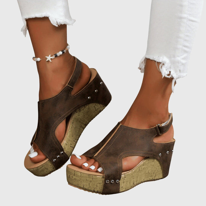 Lydia | Black Comfort Ankle Strap Sandals — view 13