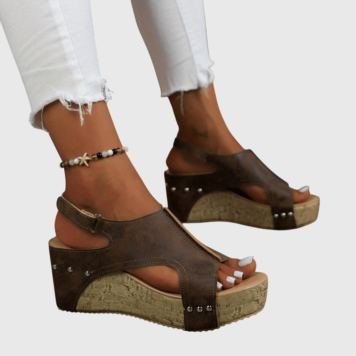 Lydia | Black Comfort Ankle Strap Sandals — view 15