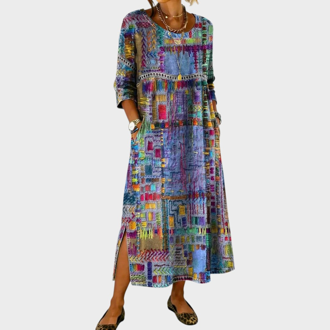 Manuela | Boho Printed Dress