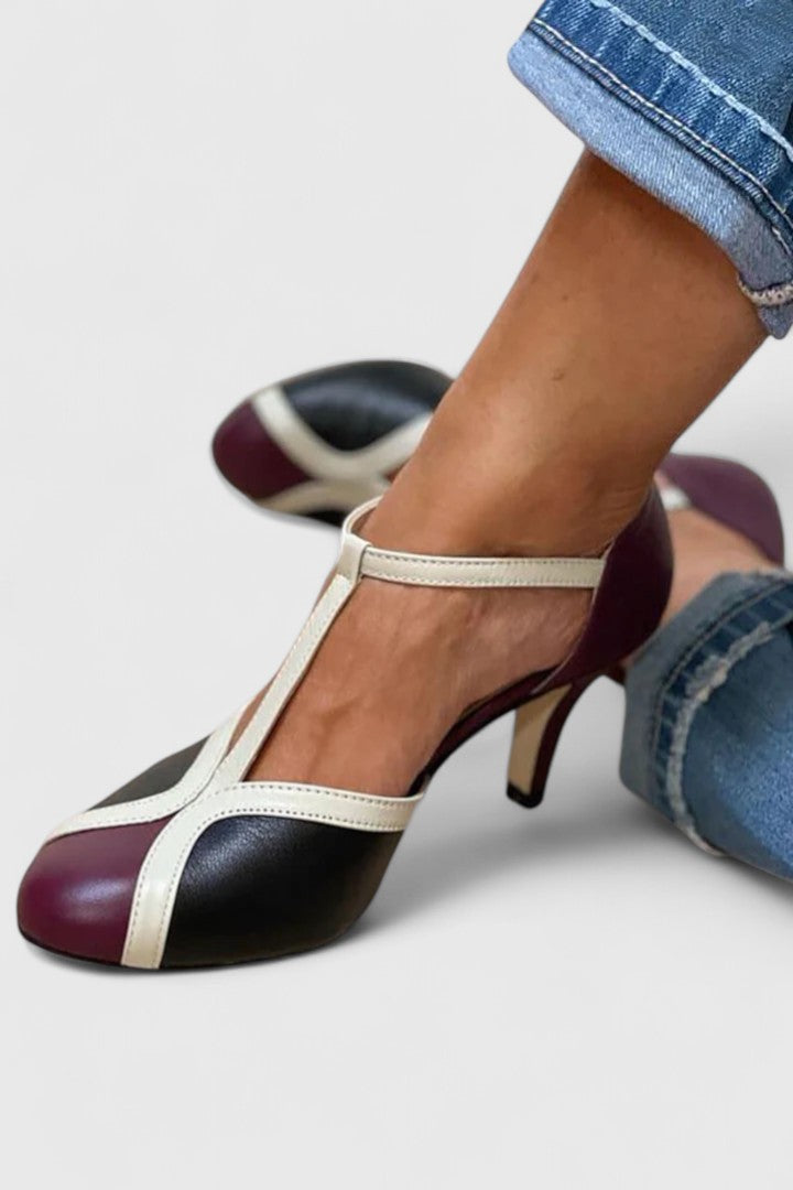 Susan | Denim All-Day Comfort T-Strap Heels — view 3