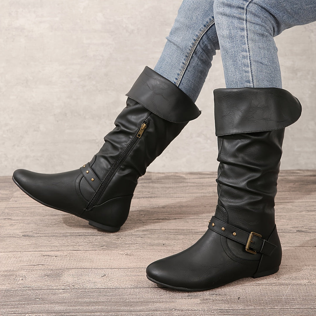 Danica | Women's Knee-High Boots with Side Zipper — view 7