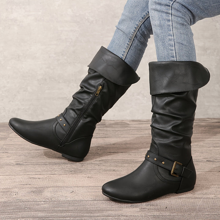 Danica | Women's Knee-High Boots with Side Zipper — view 7