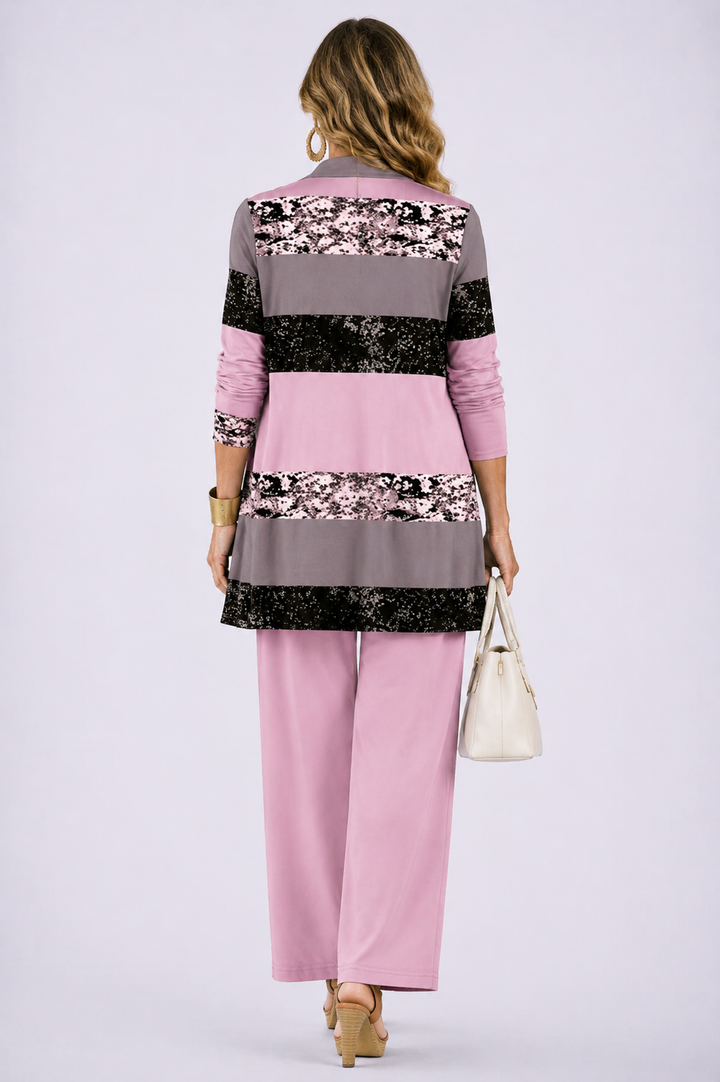 Patricia | Black Floral Trouser Relaxed Set — view 2