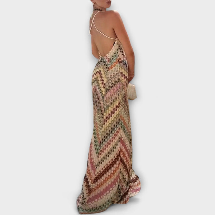 Remi | Maxi dress with colorful chevron pattern by Missoni
