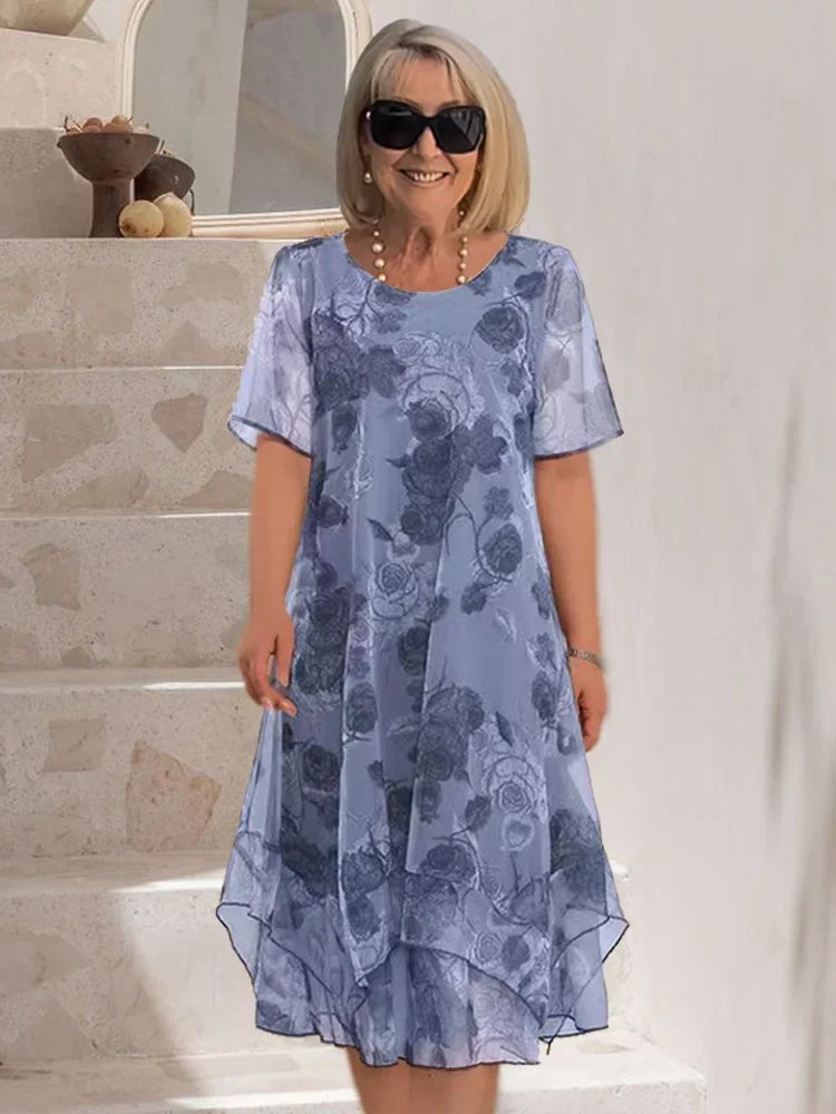 Margot | Pleated Midi with Cascade Hem Dress