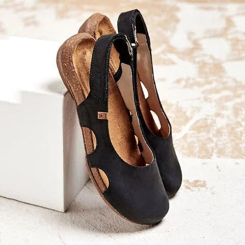 Brie | Black Classic Comfort Ballet Flats — view 4