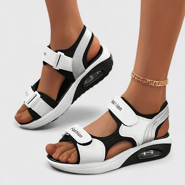 Rhea | Brown Low Comfort Sandals — view 5
