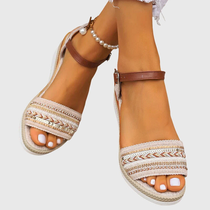 Joselyn | Ankle Strap Woven Sandals — view 4