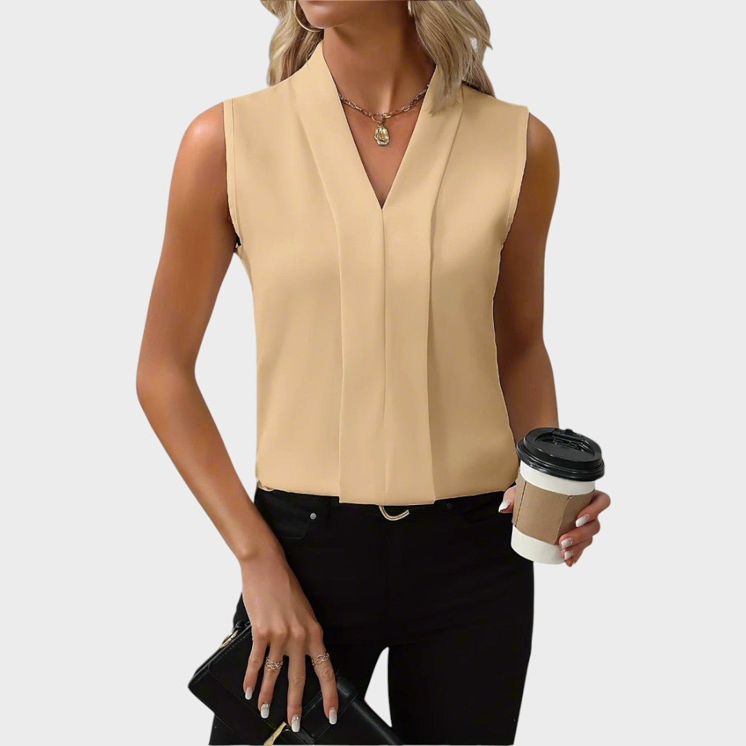 Roma | Sleeveless Blouse with V-Neck