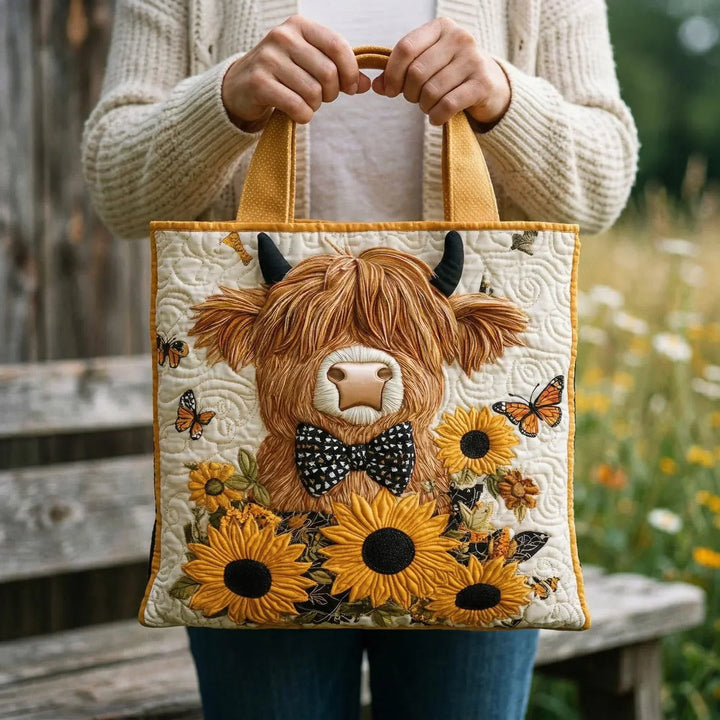 Quilted | Colorful Embroidered Tote Bag — view 2
