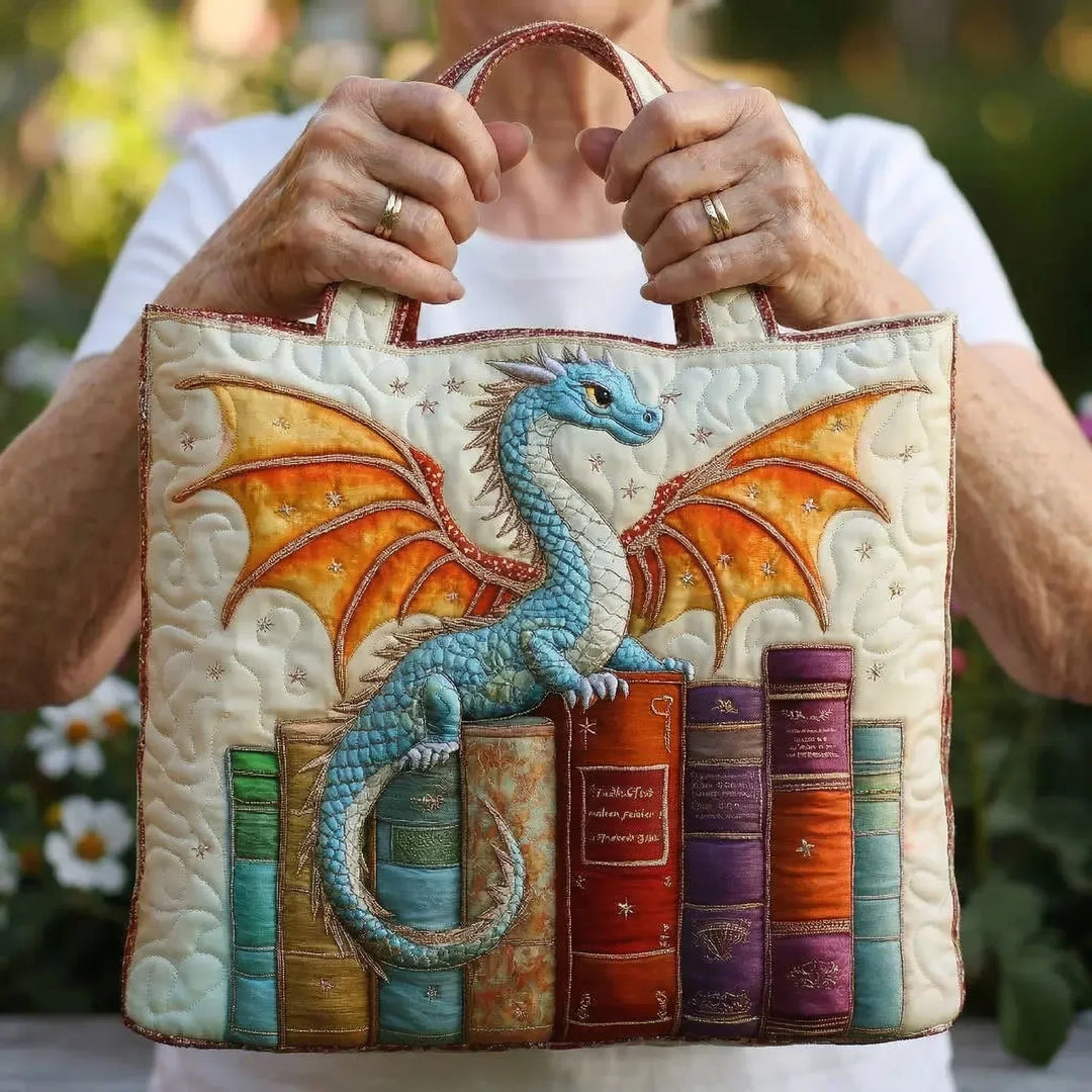Handcrafted Bag | Emerald Dragon Book Guardian