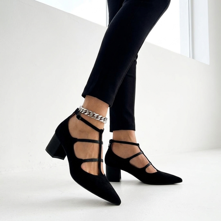 Nancy | Beige Comfort Heels