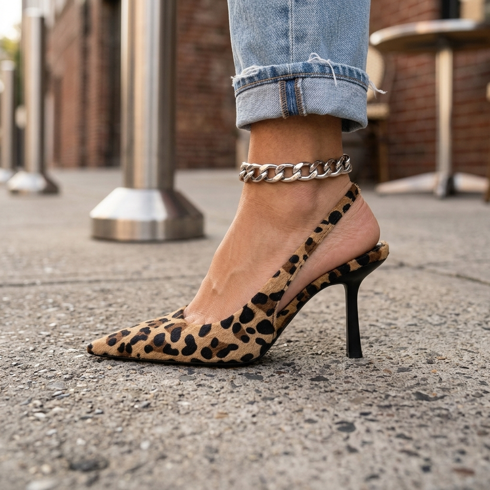 Margaret | D'Orsay Leopard Heels — view 2