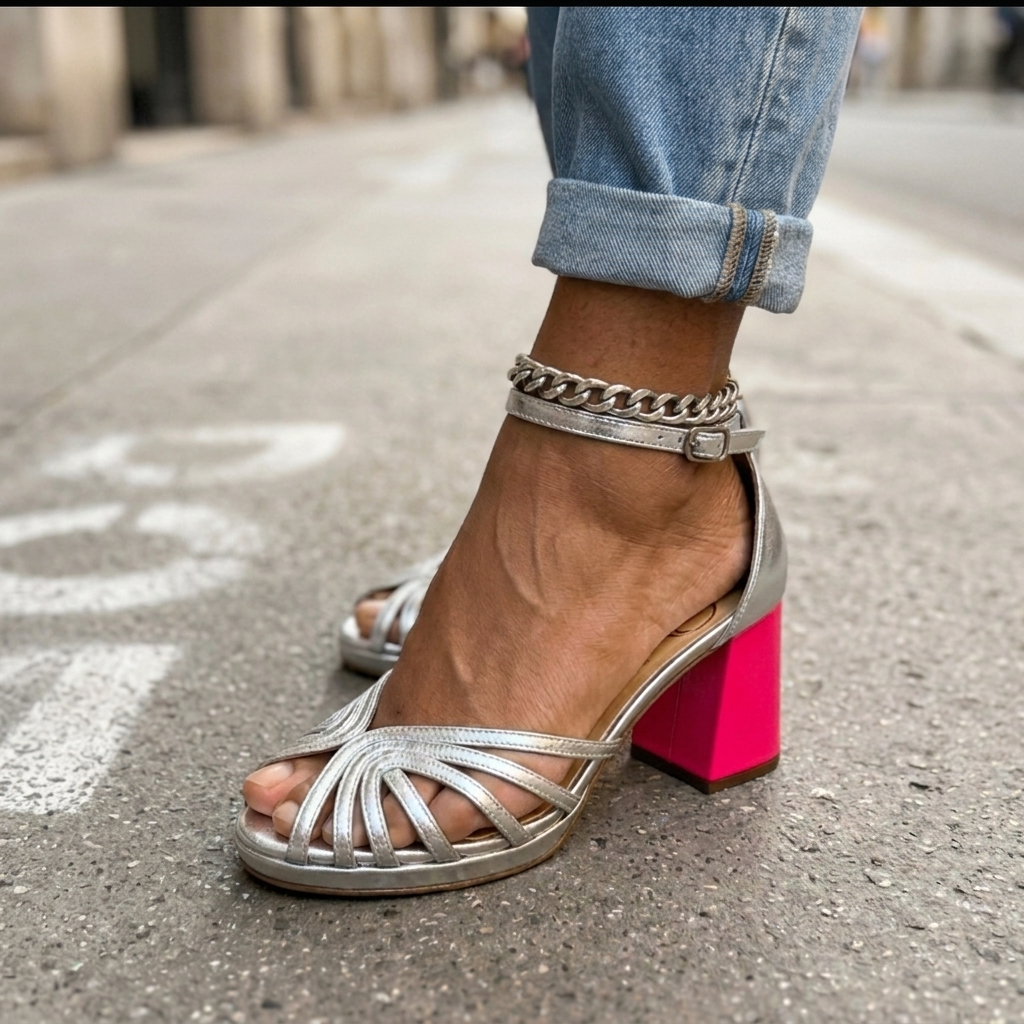 Frances | Ankle Strap Open Toe Heels — view 4