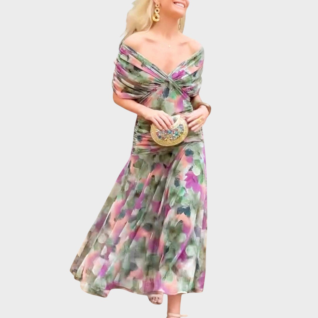 Lora | Long Dress with V-Neck