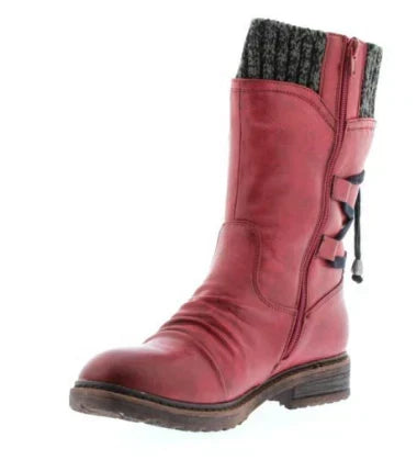 Julia | Camel Square Toe Comfort Boots — view 6
