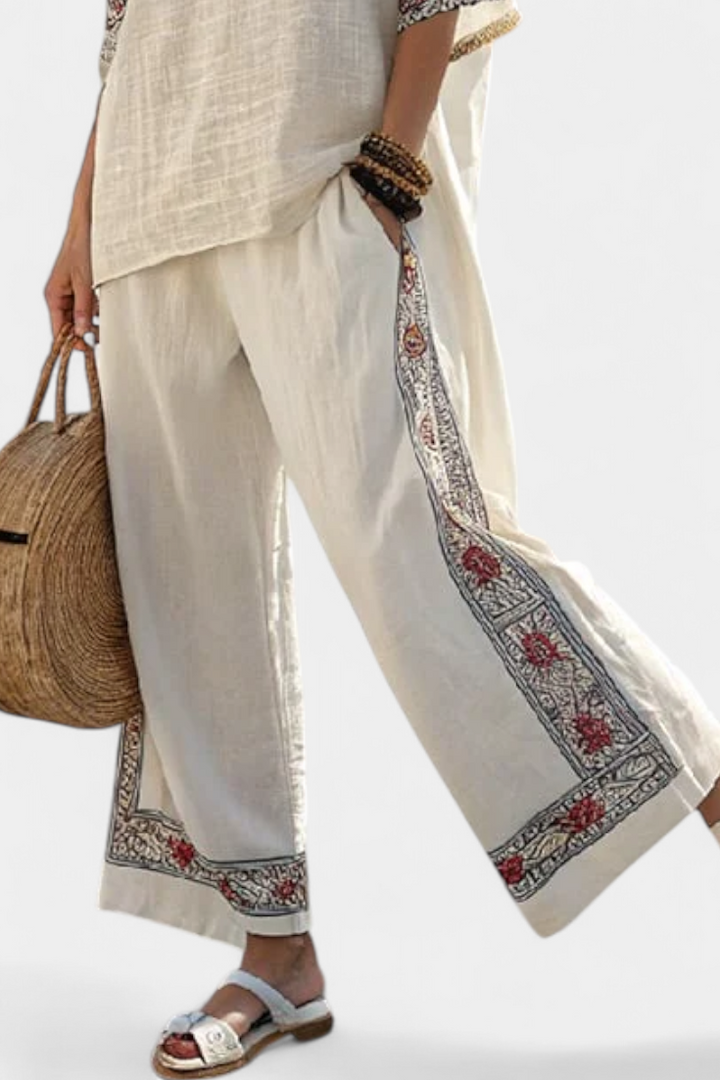 Tameric | Embroidered Blouse & Pants Set — view 3