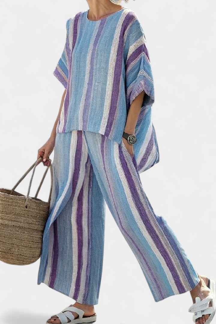 Faelith | Striped Pant Set