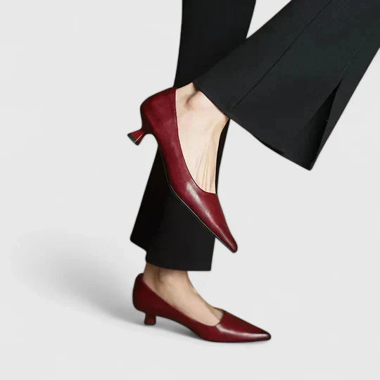 Nyah | Grey Soft Comfort Heels — view 4