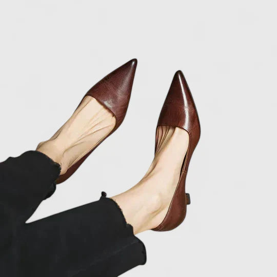 Nyah | Grey Soft Comfort Heels — view 6