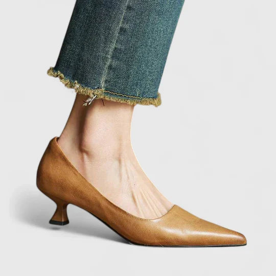 Nyah | Grey Soft Comfort Heels — view 8