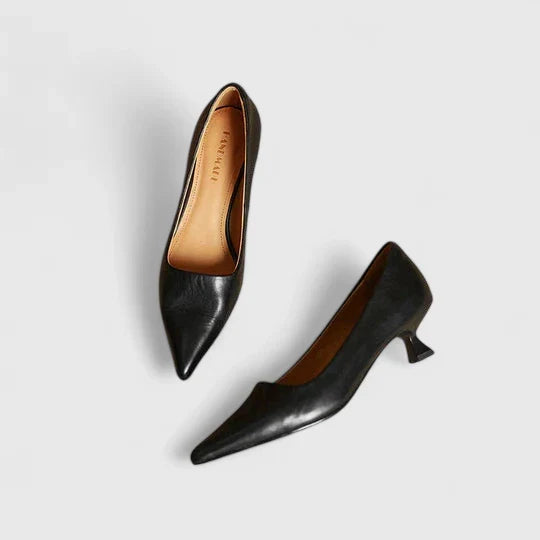 Nyah | Grey Soft Comfort Heels — view 11