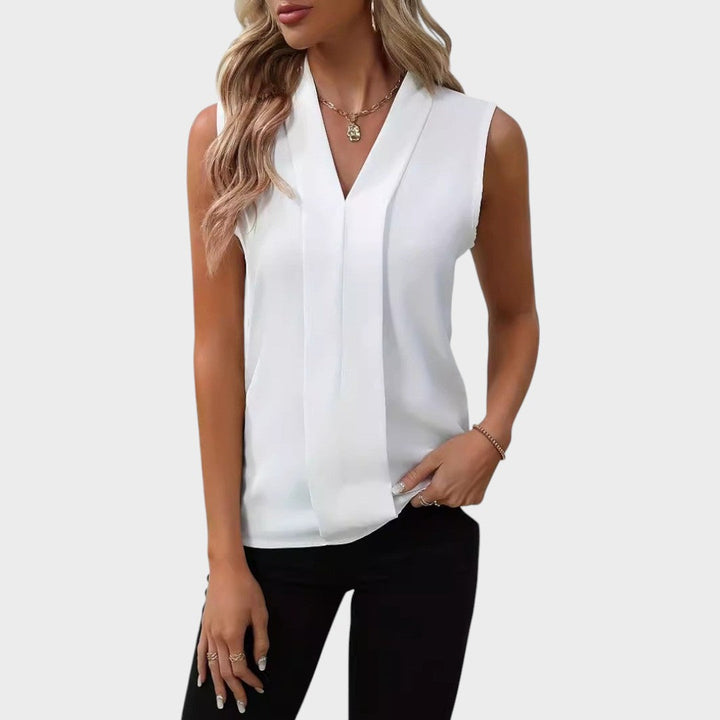 Roma | Sleeveless Blouse with V-Neck