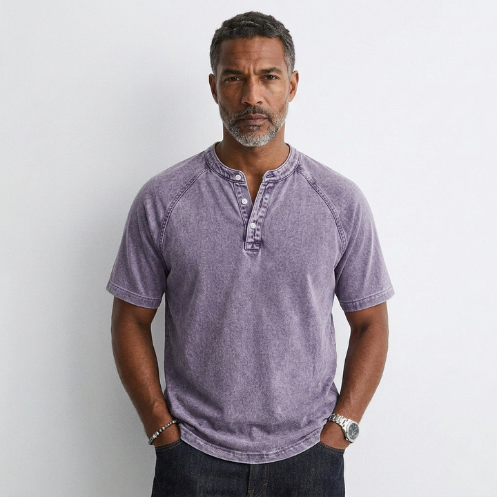 Gabin | Vintage Button T-shirt for Men