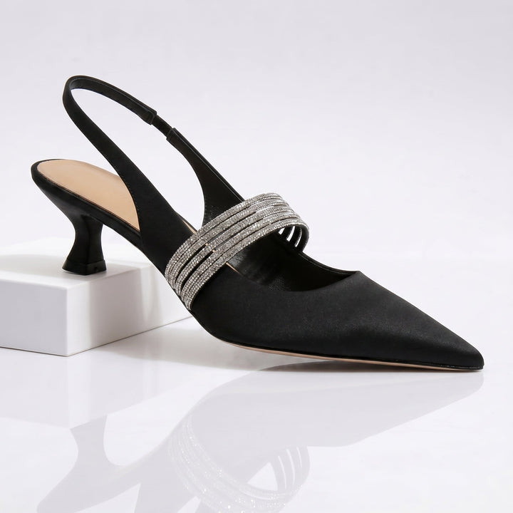 Harlow | Crystal Kitten Heels — view 6