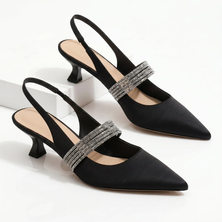 Harlow | Crystal Kitten Heels — view 7