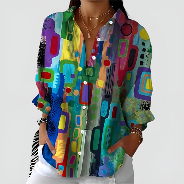 Edna | Artistic Floral Blouse