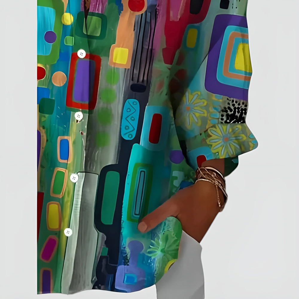 Edna | Artistic Floral Blouse — view 2