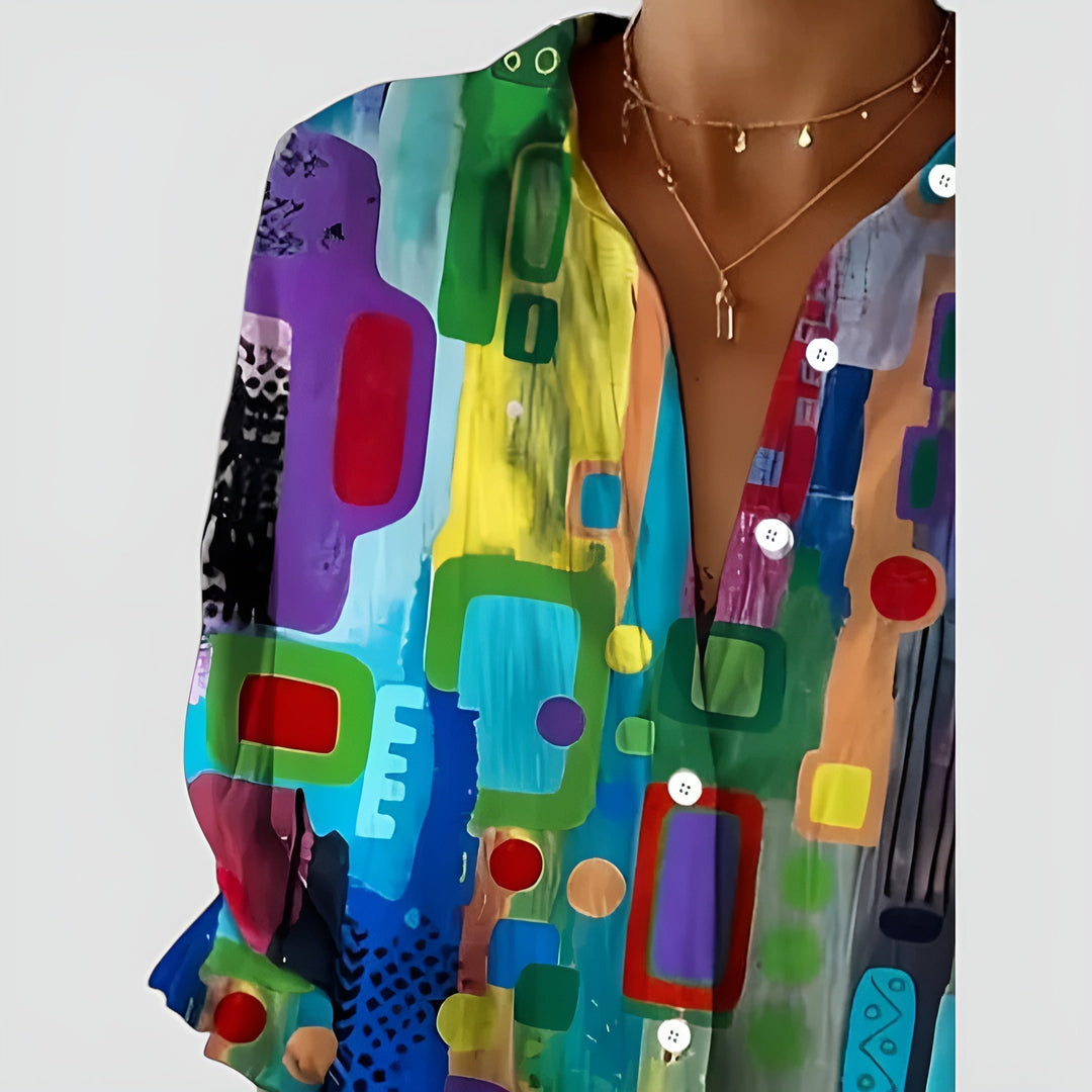 Edna | Artistic Floral Blouse — view 3