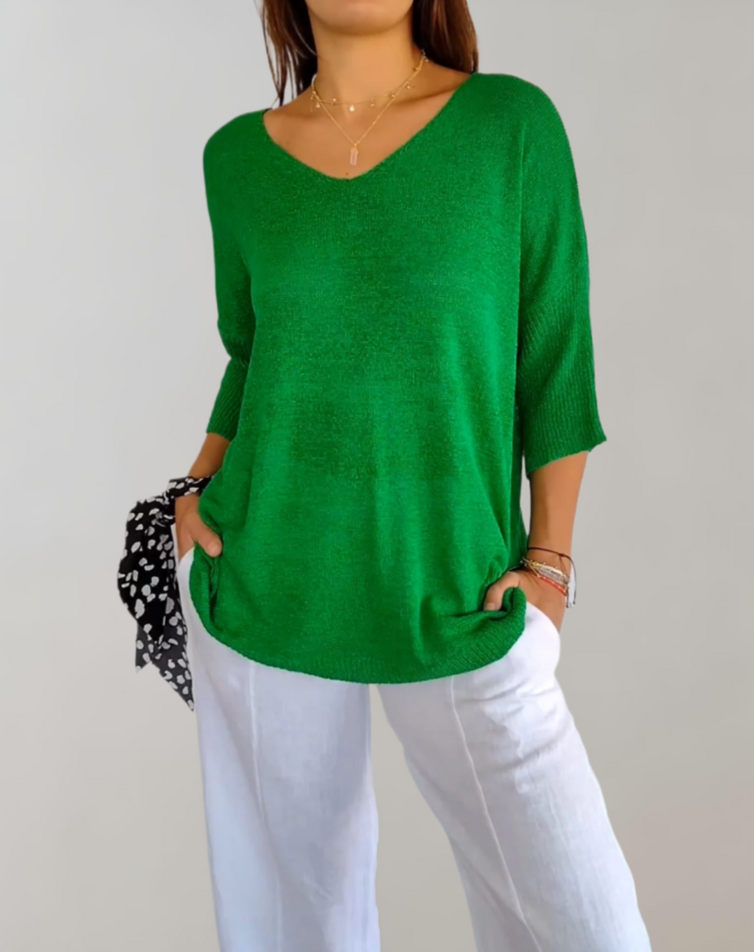 Ferngale | V-Neck Knitted Top
