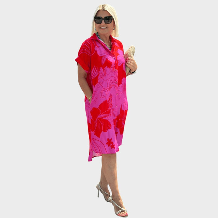 Naomi | Shirt Dress with Floral Print