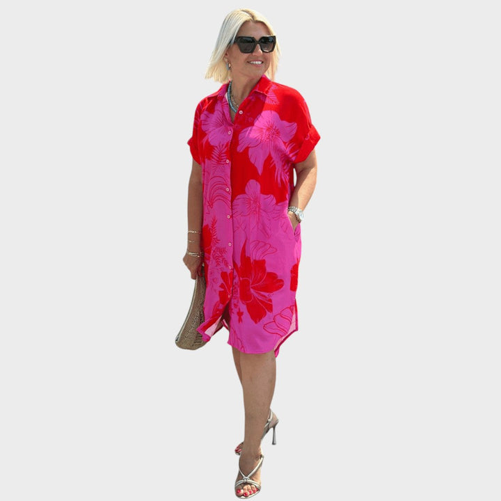 Naomi | Shirt Dress with Floral Print