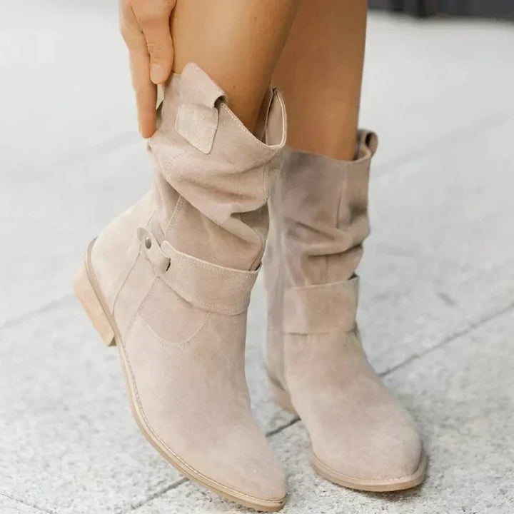 Berdine | Beige Chunky Boots — view 6