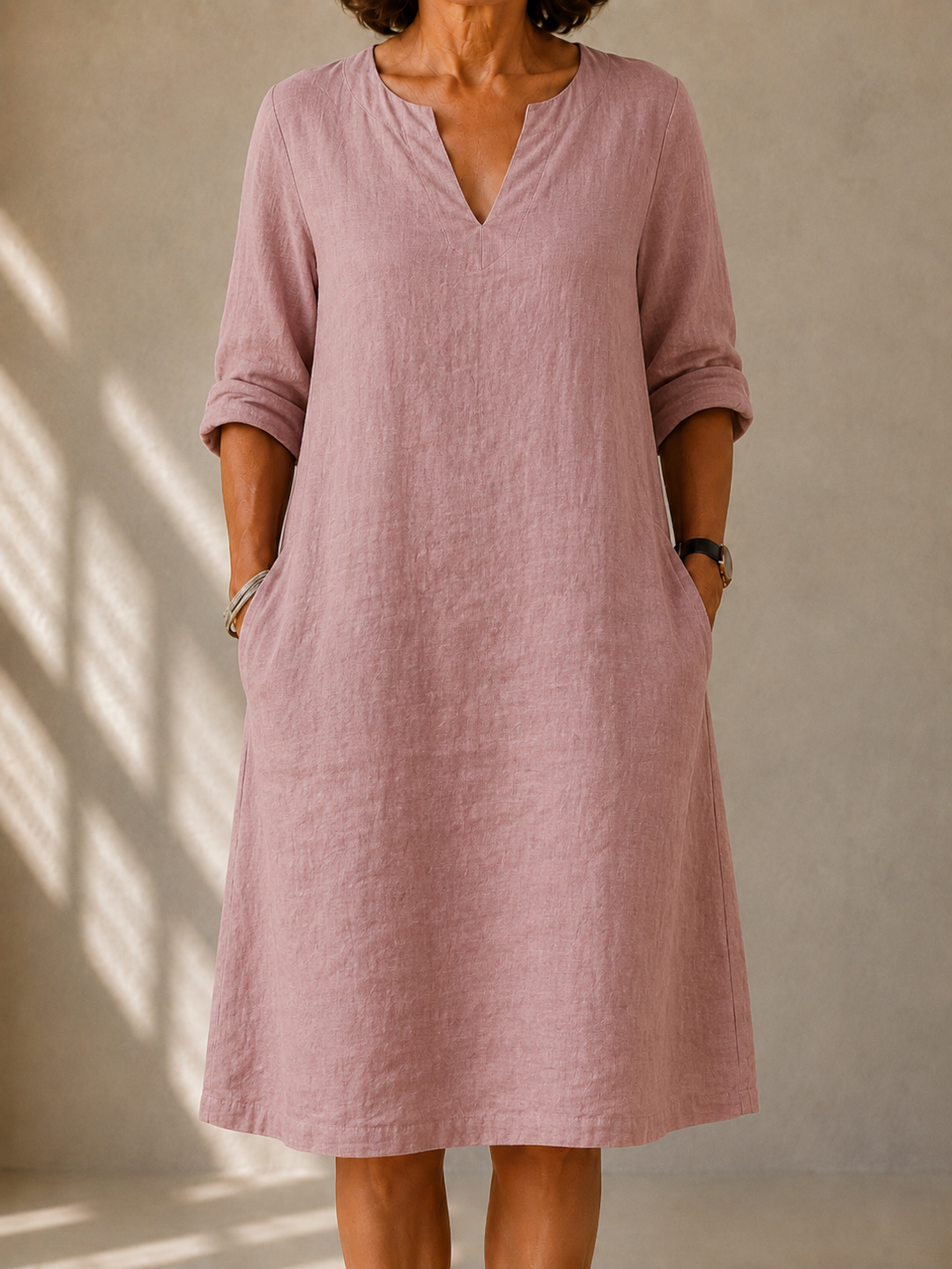 Elaine | White Flowing Flattering Dress