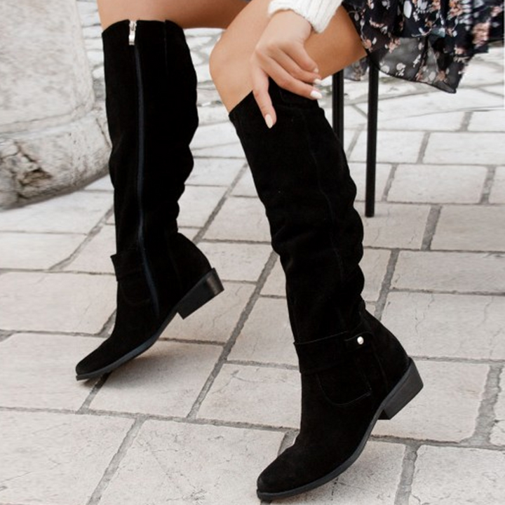 Shoeby | Beige Low Wedge Boots — view 9