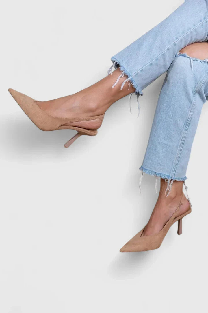 Ysabelinne | Black Cushioned Walking Heels — view 2