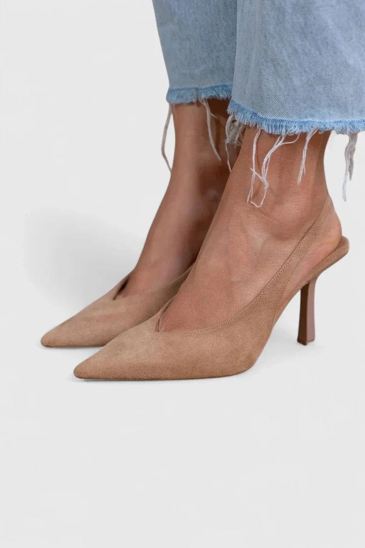 Ysabelinne | Black Cushioned Walking Heels — view 3